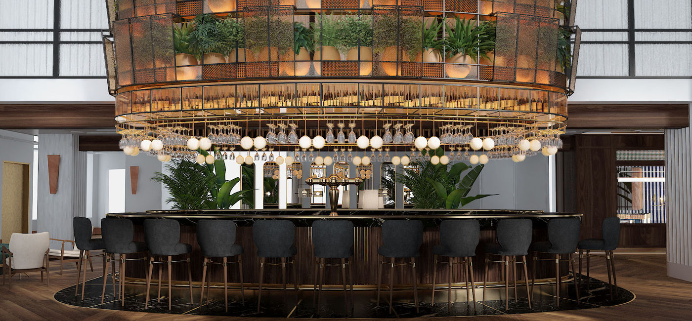 Image: Rendering of the bar at the Only YOU Valencia hotel. (photo via Palladium Hotel Group) ((photo via Palladium Hotel Group))