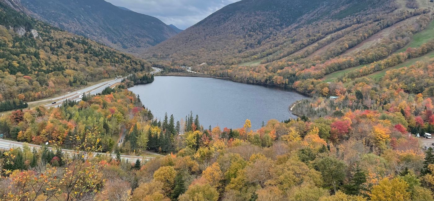Image: Franconia Notch State Park viewed from Artist's Bluff. (Photo Credit: Patrick Clarke)