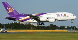 Thai Airways Airbus A380 at Tokyo Narita International Airport. 