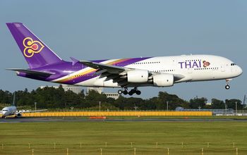 Thai Airways Airbus A380 at Tokyo Narita International Airport. 