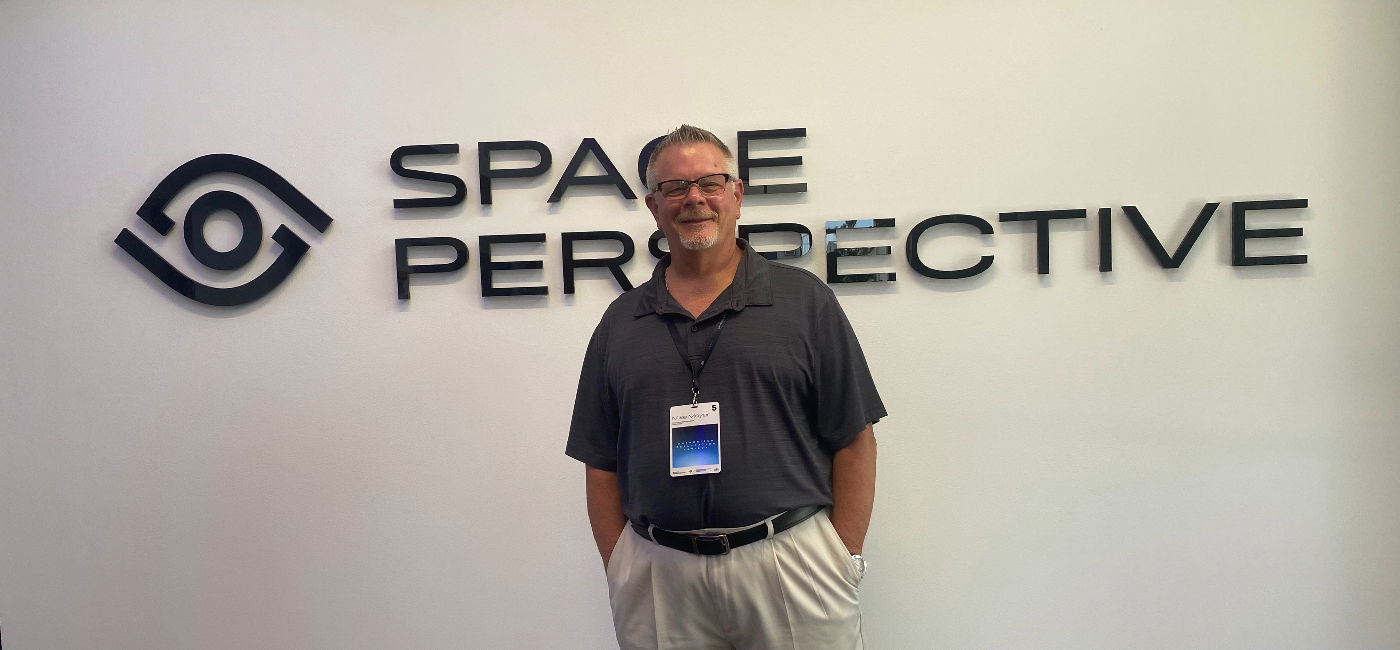 Image: Cruise Planners Advisor Mike Moyer attended the Space Perspective Explorer Social.  (Photo Credit: Cruise Planners)