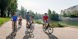 Cycling alongside the river with AmaWaterways