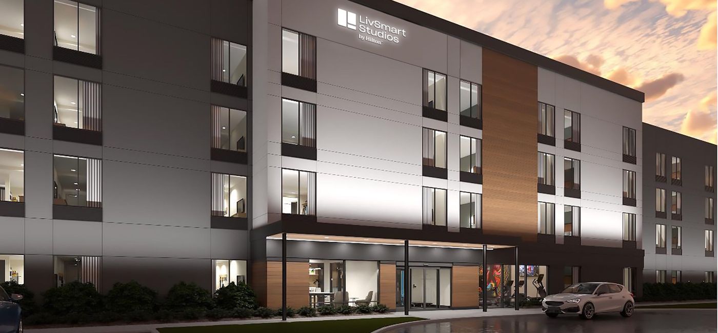 Image: A rendering of a LivSmart Studio by Hilton property. (Photo Credit: Hilton)