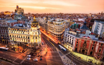 Aerial view of Madrid, Spain