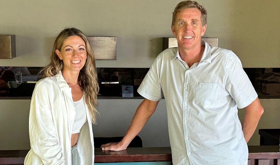 Canadians Catherine Maisonneuve and James McCann at Yasawa Island Resort
