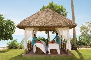 Spa cabana for a couple's massage at the Hilton La Romana.