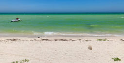 A sunny beach in Merida, Mexico