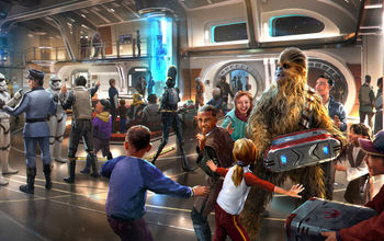 Walt Disney World's Star Wars Hotel Galactic Starcruiser Atrium