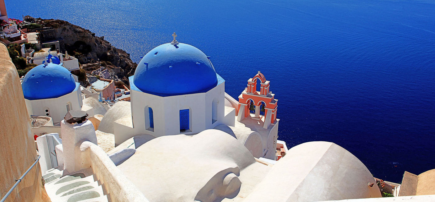 Image: (Courtesy of Collette Tours) (Photo Credit: Blue Chapel Santorini)