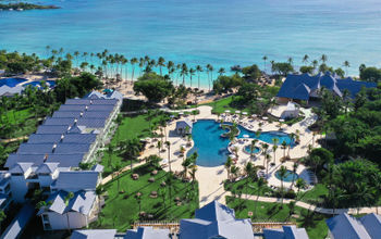 Aerial view of the pool at the Hilton La Romana.
