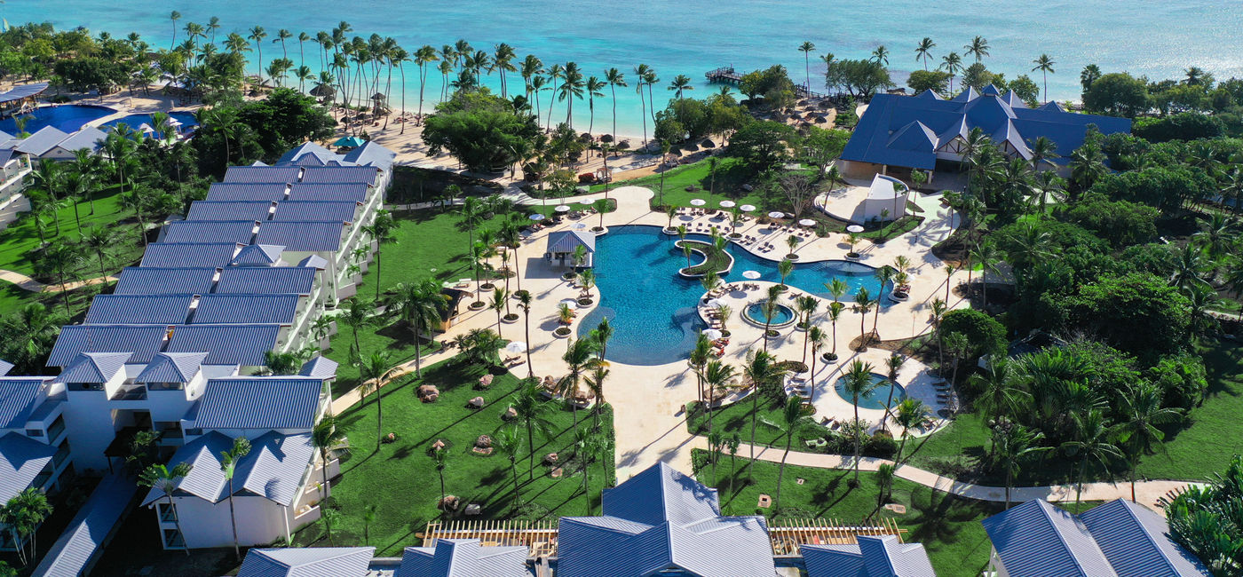 Image: Aerial view of the pool at the Hilton La Romana. (photo via Playa Hotels & Resorts) ((photo via Playa Hotels & Resorts))