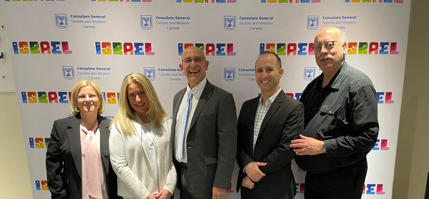 Image: LtoR: Maya Trinquart, Kempinski hotel , Fiona Kosmin, Director of marketing, Israel Ministry of Tourism, Eitan Sasson - Dan hotel, Gal Hana - Israel Consul of Tourism, Jerry Adler - Director of PR, Israel Ministry of Tourism (Photo: Gal Hana)