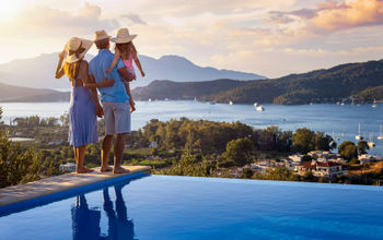 Family on summer vacation 