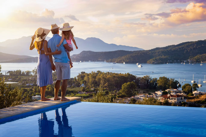 Family on summer vacation 