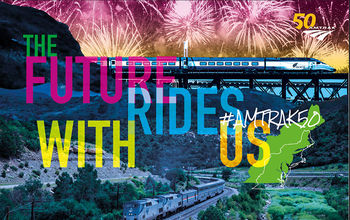 Amtrak’s new graphic photo walls.