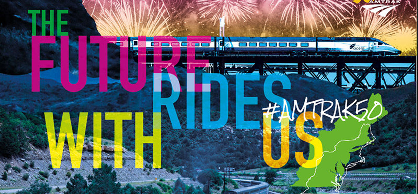 Image: Amtrak’s new graphic photo walls. (photo via Amtrak Media)