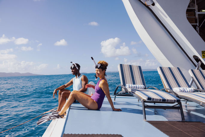 Watersports deck onboard the Star Breeze Watersports deck onboard the Star Breeze