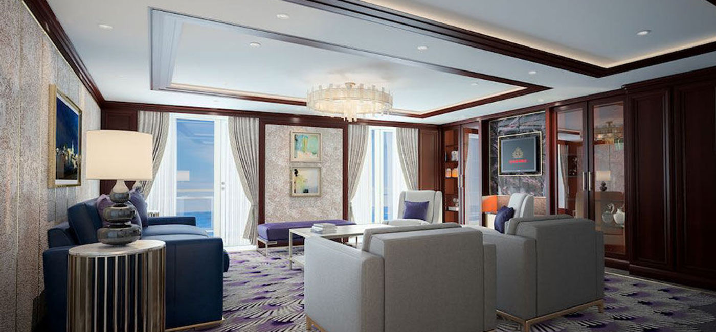 Image: PHOTO: Rendering of the Queens Grill Grand Suite lounge aboard Cunard's Queen Victoria. (Photo courtesy of Cunard)