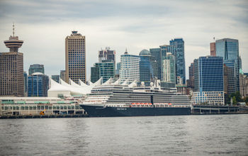 Holland America Line's Nieuw Amsterdam at Canada Place in Vancouver.