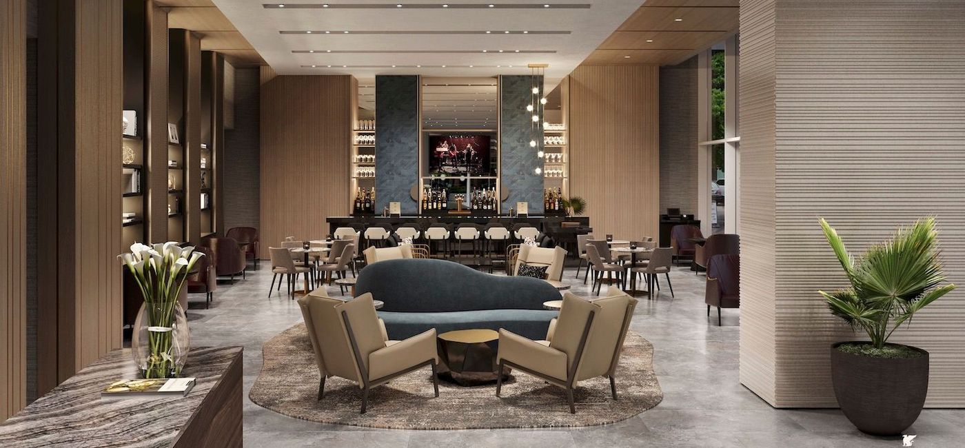 Image: A rendering of one of the hotel's public rooms. (photo via Marriott International)