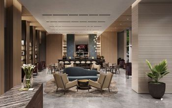 A rendering of one JW Marriott Dallas' rooms