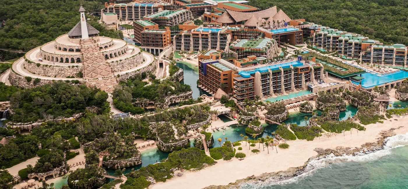 Image: Aerial view of Hotel Xcaret Arte. (photo via Hotel Xcaret Arte)