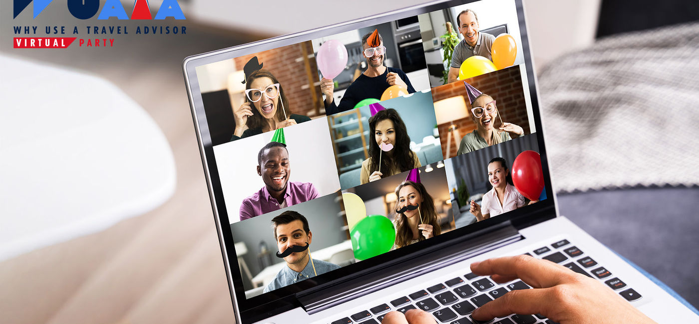 Image: This illustration shows what the virtual "Why Use A Travel Advisor" party might look like. (Photo via Carnival Cruise Line)