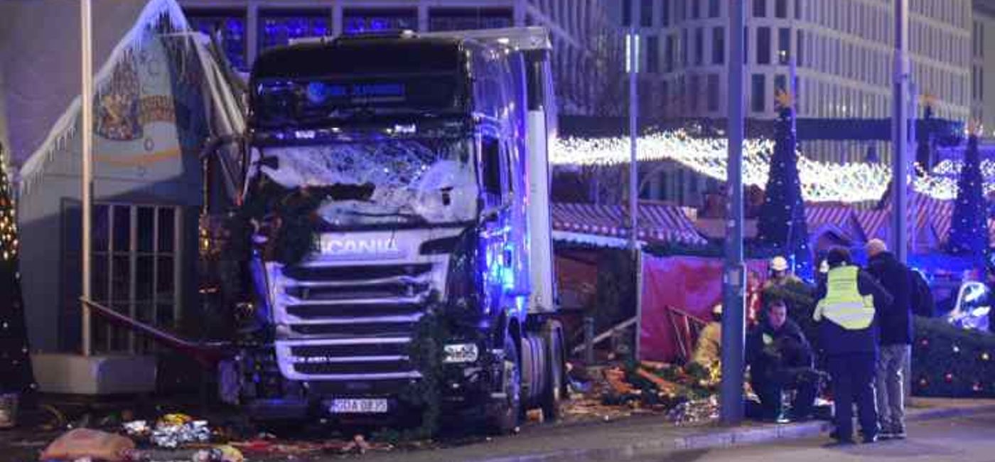 Image: Aftermath of the Christmas market attack in Berlin, Germany.  (Photo via @V_of_Europe)