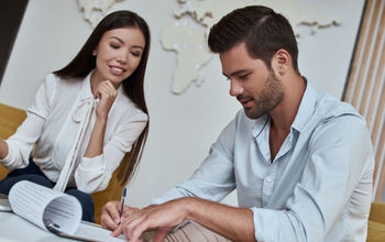 Contract, travel agent, travel agency, office, vacation planning