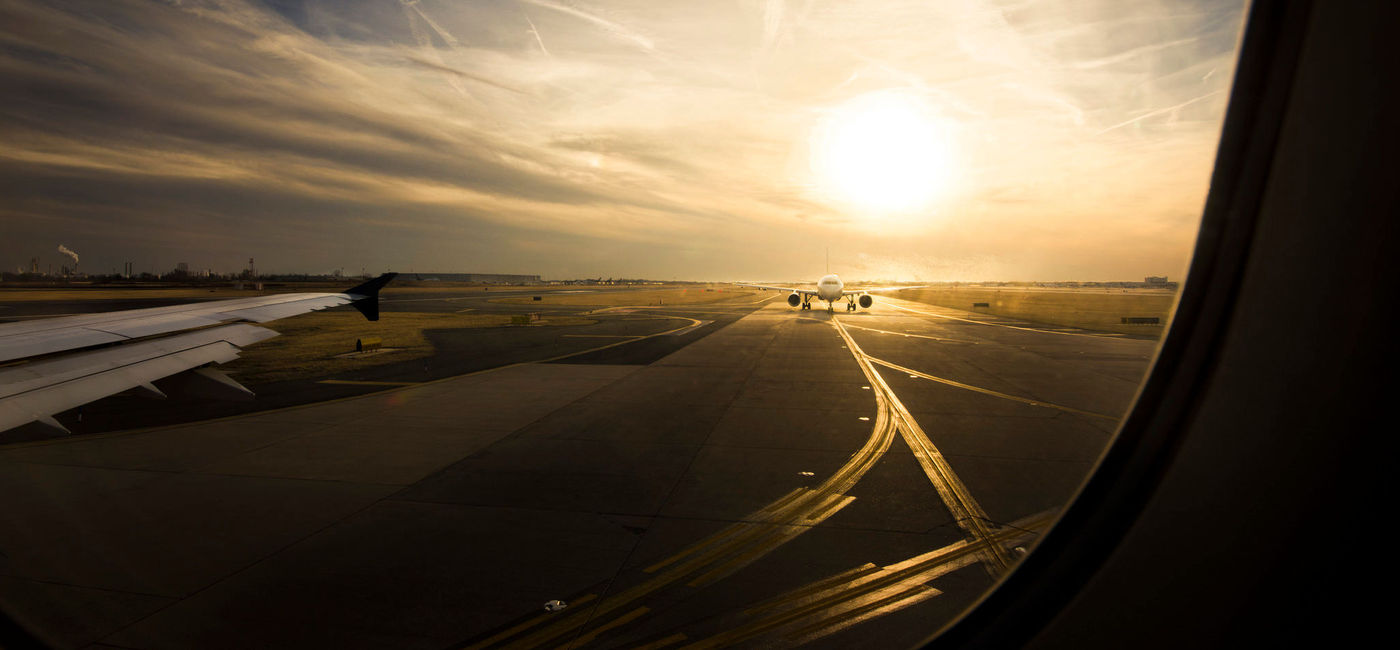 Image: PHOTO: A view of Philadelphia International Airport from inside a plane. (Photo via Flickr/Stefan Woidig) 