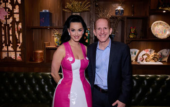 Katy Perry, godmother of Norwegian Prima, with NCL President and CEO Harry Sommer
