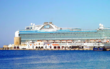 Emerald Princess in the port of Rhodes City, Greece