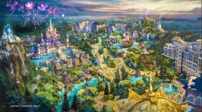 Fantasy Springs rendering at Tokyo DisneySea.