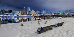 Winter scene in Portland, Oregon