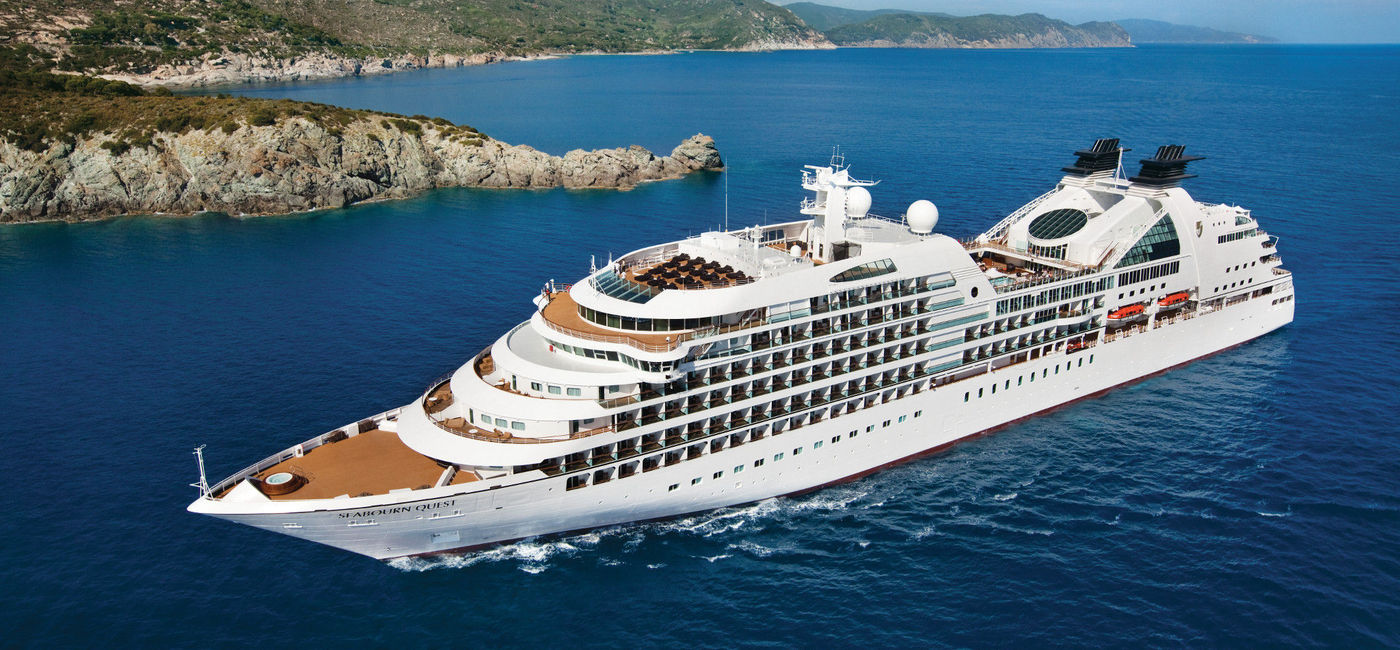 Image: Aerial shot of the Seabourn Quest. (Photo via Seabourn) (Seabourn Quest)
