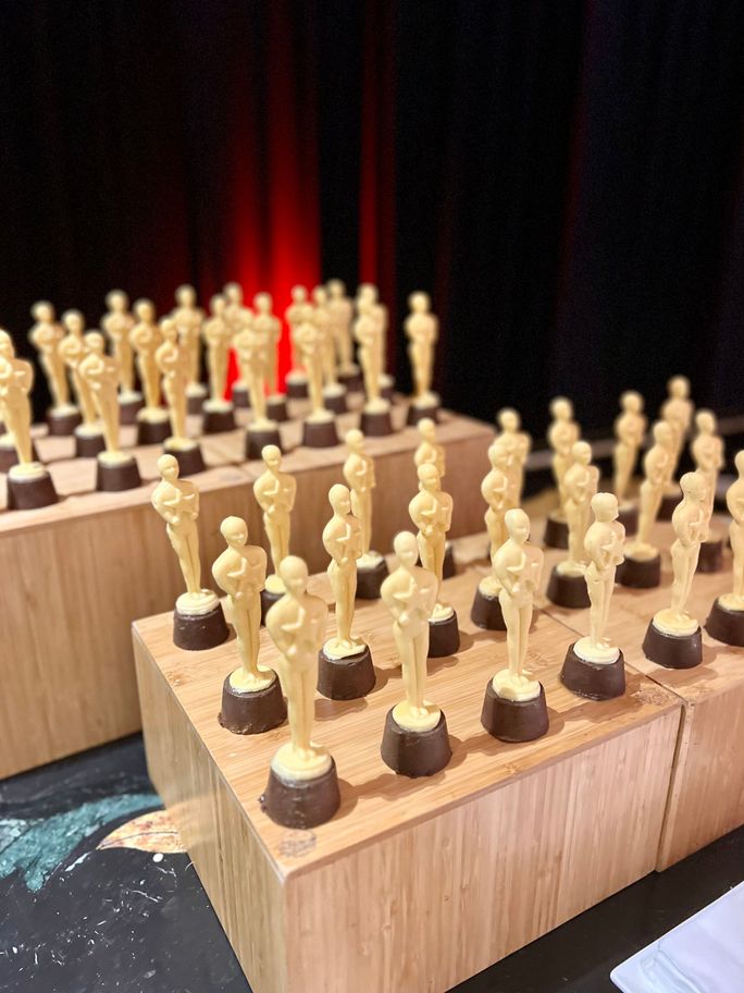 Oscar statues at the Playa 2023 AllStars awards ceremony Oscar statues at the Playa 2023 AllStars awards ceremony