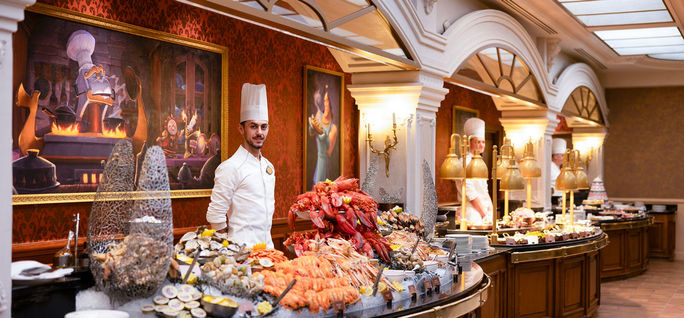The Royal Banquet Buffet at the 5-star Disneyland Hotel. Disneyland Paris, Disneyland Hotel, hotels in disneyland paris, 5-star disney hotels