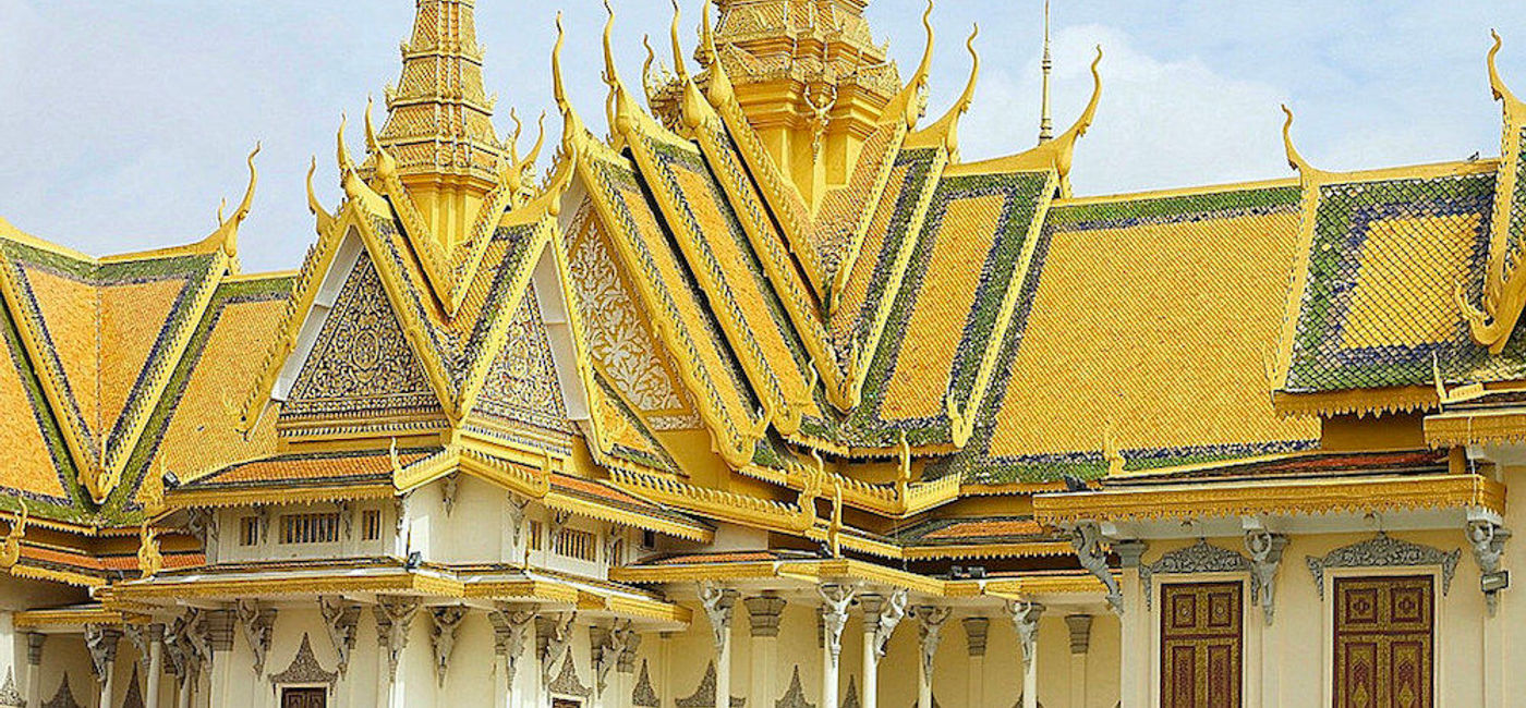 Image: Pagoda Phnom Penh Cambodia (Goats on the Road)