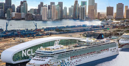 Norwegian Gem at new NCL Terminal in PortMiami.