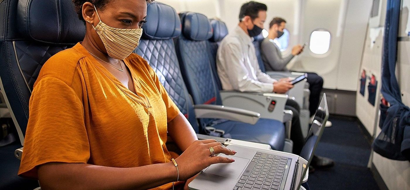 Image: Delta Air Lines is enhancing its WiFi connectivity aboard all its domestic planes and hopes to have them equipped by the end of 2022. (photo via Delta Air Lines)