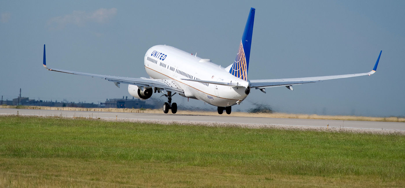 Image: United Airlines plane taking off. (United Airlines Media)