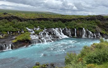 Hraunfossar waterfalls in Iceland’s Hyita River
