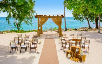 Hilton La Romana, beach gazebo, destination wedding