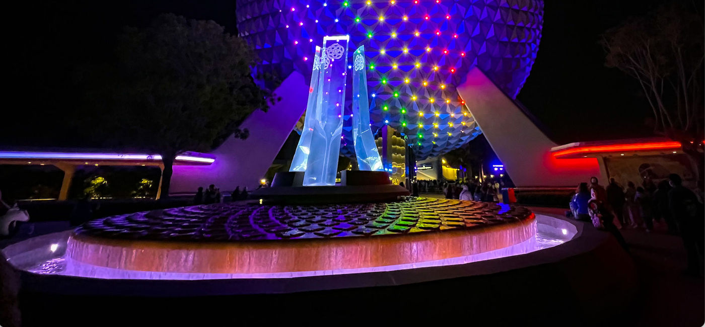 Image: Rainbow Spaceship Earth (Photo via Brooke Geiger McDonald)
