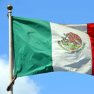 The Mexican national flag.
