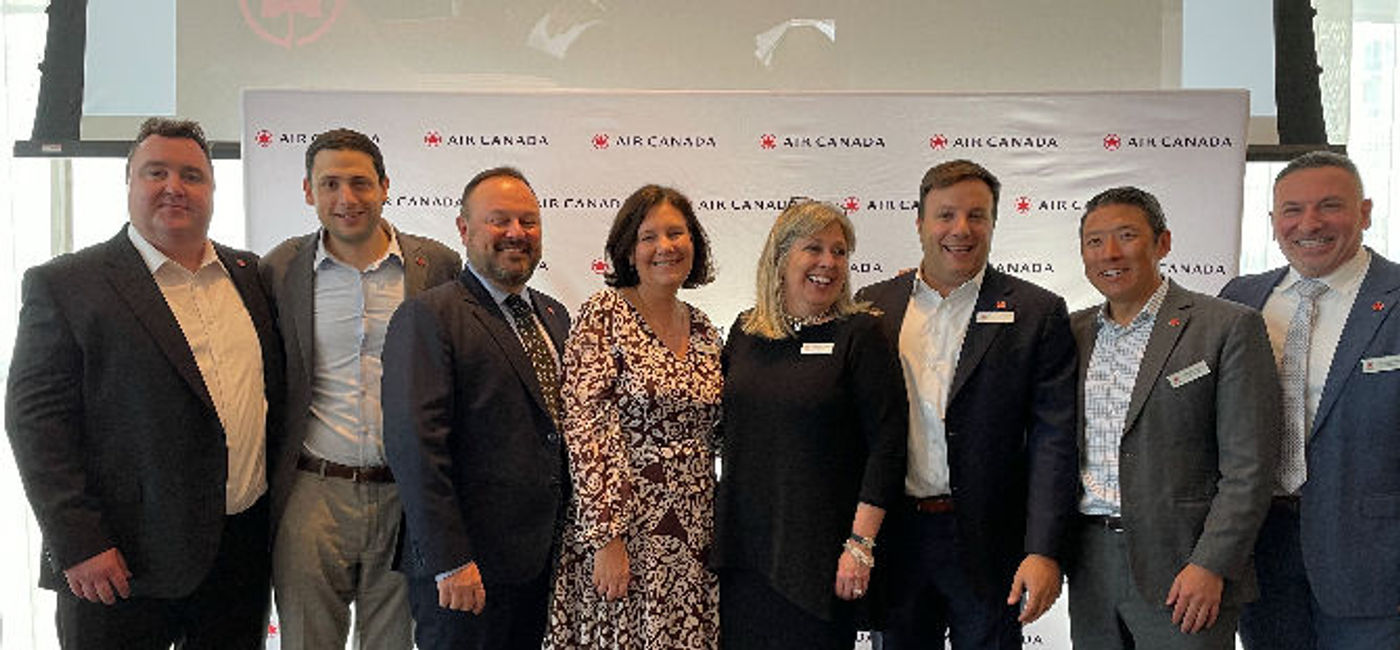 Image: The Air Canada and Air Canada Vacations team celebrated the retirement of Lucie Guillemette Thursday in Toronto. (TravelPulse Canada)
