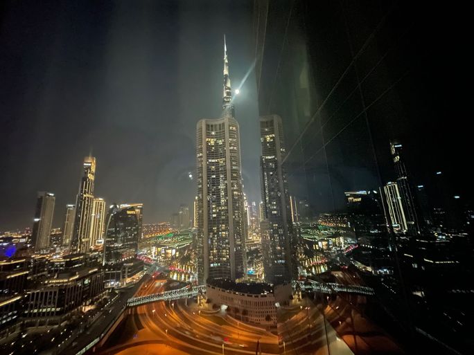 Blue moon over Burj Khalifa Blue moon over Burj Khalifa