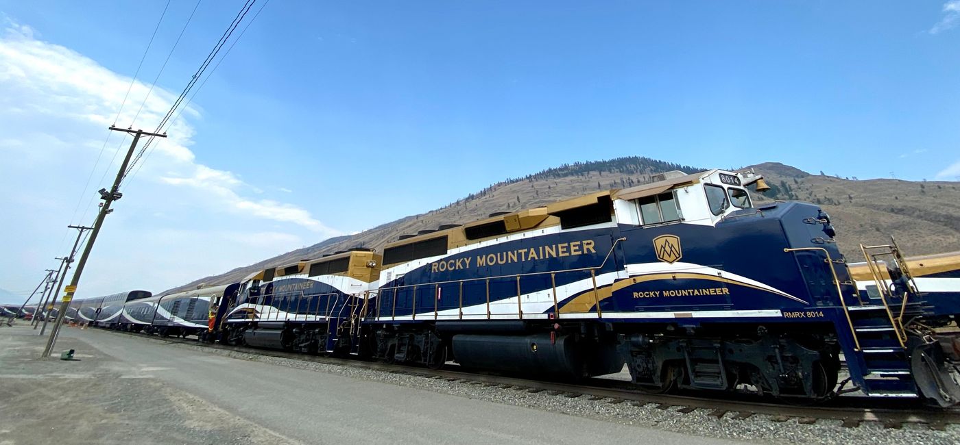 Image: The Rocky Mountaineer in Kamloops, B.C. (Jim Byers/TravelPulse Canada)