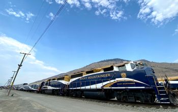 The Rocky Mountaineer in Kamloops, B.C.