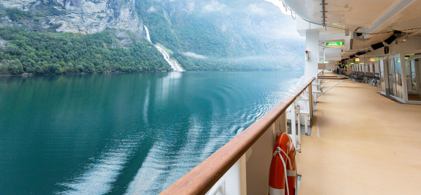 Image: Cruise ship sailing. (photo via grandriver / E+)